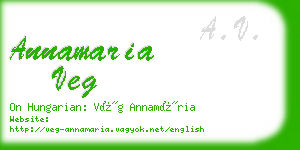 annamaria veg business card